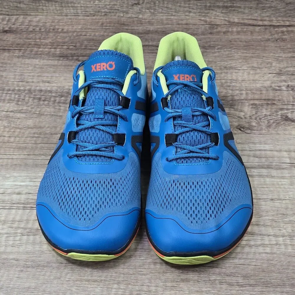 Xero Shoes HFS II Men's Size 11.5 Blue Neon Green Running Shoes (XY08-11/SS24)